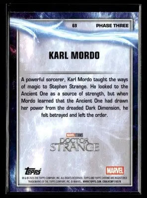 2025 Topps Chrome Marvel Studios Karl Mordo #69 - Marvel Card Single