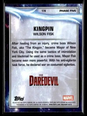 2025 Topps Chrome Marvel Studios Kingpin #178 - Marvel Card Single