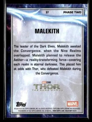 2025 Topps Chrome Marvel Studios Malekith #37 - Marvel Card Single
