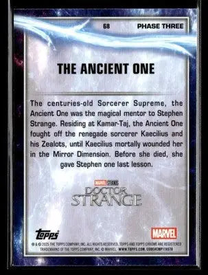 2025 Topps Chrome Marvel Studios The Ancient One #68 - Marvel Card Single