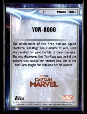 2025 Topps Chrome Marvel Studios Yon-Rogg #97 - Marvel Card Single
