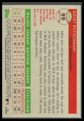 2025 Topps Chrome Platinum Blue Mini-Diamond Refractors #99 Adley Rutschman