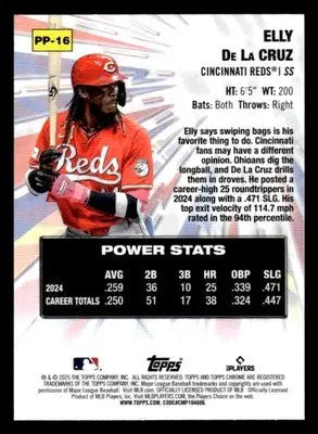 2025 Topps Chrome #PP-16 Elly De La Cruz Power Players - Baseball Card Single