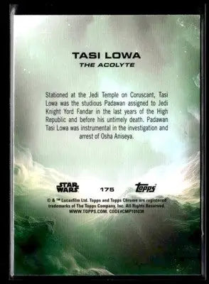 2025 Topps Chrome Sapphire Edition Star Wars #175 Tasi Lowa Debut - Star Wars Card Single