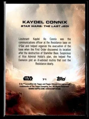 2025 Topps Chrome Sapphire Edition Star Wars #71 Kaydel Connix - Star Wars Card Single
