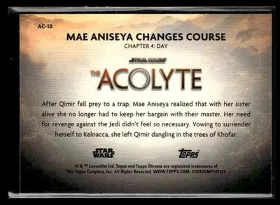 2025 Topps Chrome Star Wars #AC-10 Mae Aniseya Changes Course Acolyte - Trading Card