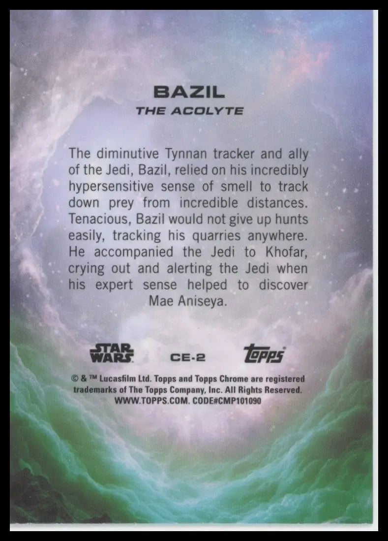 2025 Topps Chrome Star Wars Costco Bazil Debut #CE-2 Acolyte Trading Card - Star Wars Card Single