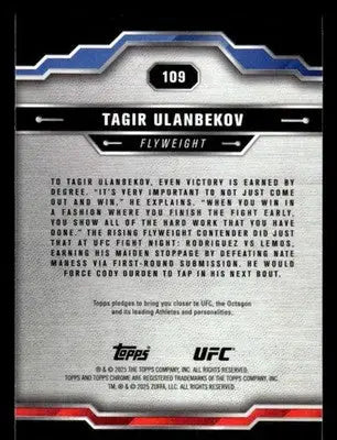2025 Topps Chrome UFC #109 Tagir Ulanbekov - UFC/MMA Card Single