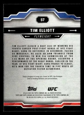 2025 Topps Chrome UFC #57 Tim Elliott - UFC/MMA Card Single