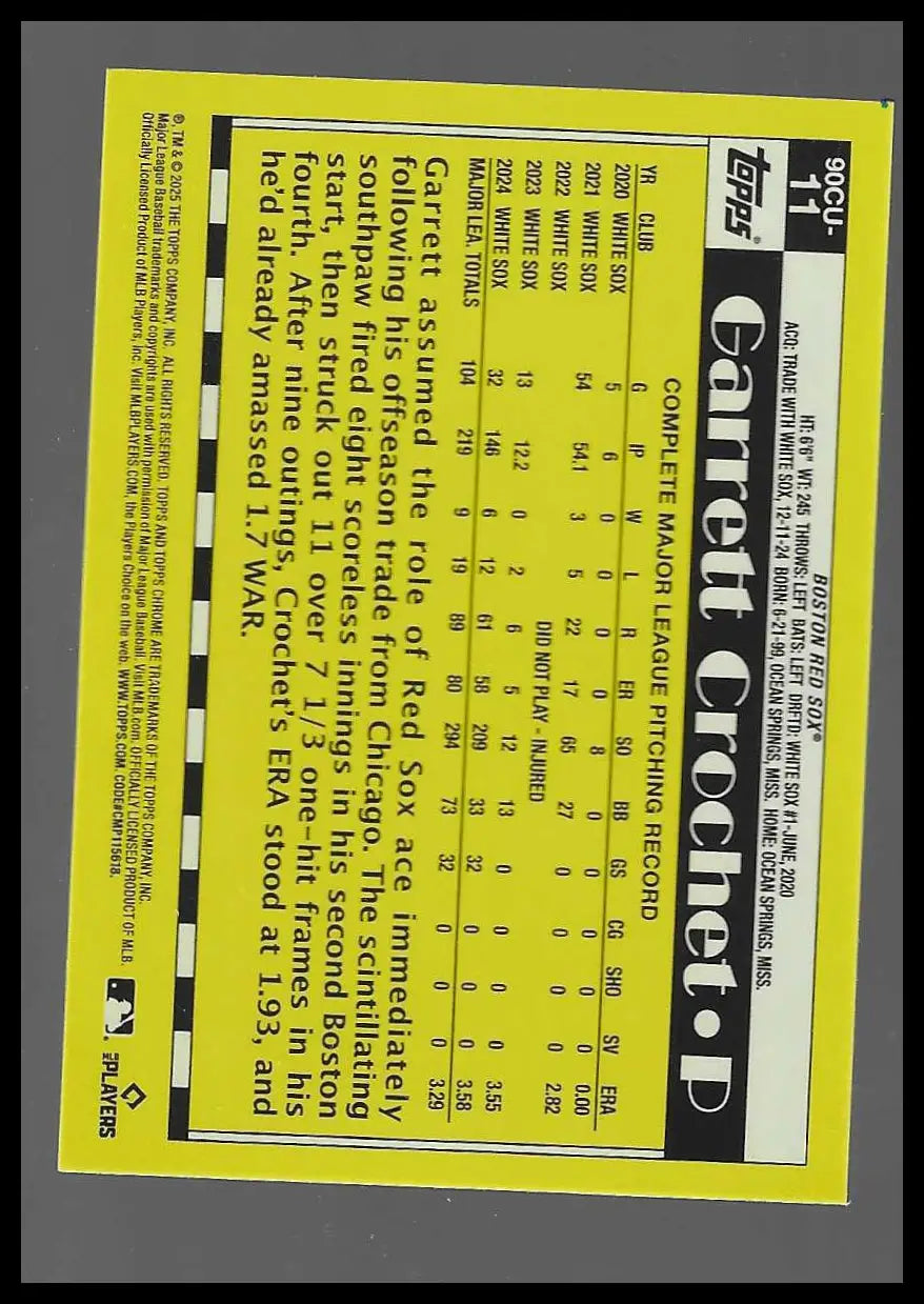 2025 Topps Chrome Update #90CU-16 Chase Dollander 1990 Topps Chrome - Baseball Card Single
