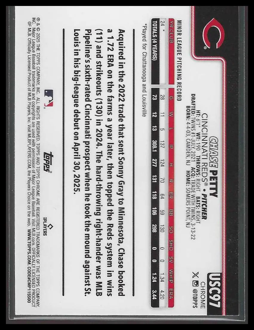 2025 Topps Chrome Update #USC107 Ryan Gusto Rookie - Baseball Card Single