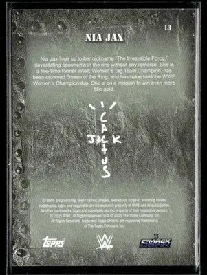 2025 Topps Chrome WWE x Cactus Jack #13 Nia Jax