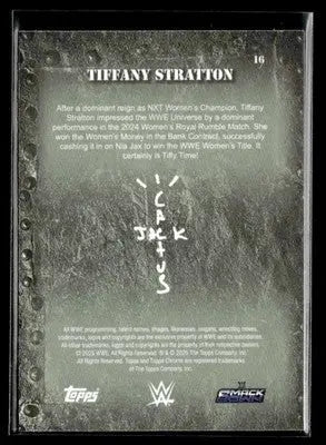 2025 Topps Chrome WWE x Cactus Jack #16 Tiffany Stratton