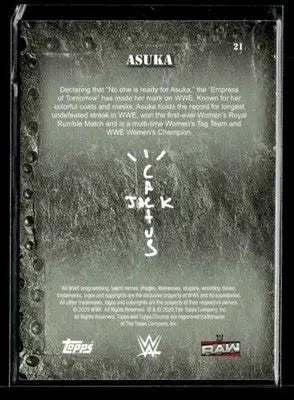 2025 Topps Chrome WWE x Cactus Jack #21 Asuka - Wrestling Card Single