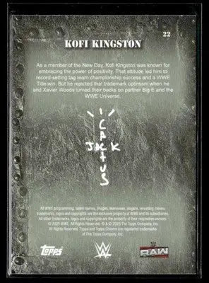 2025 Topps Chrome WWE x Cactus Jack #22 Kofi Kingston
