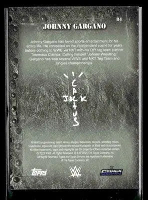 2025 Topps Chrome WWE x Cactus Jack #84 Johnny Gargano - Wrestling Card Single