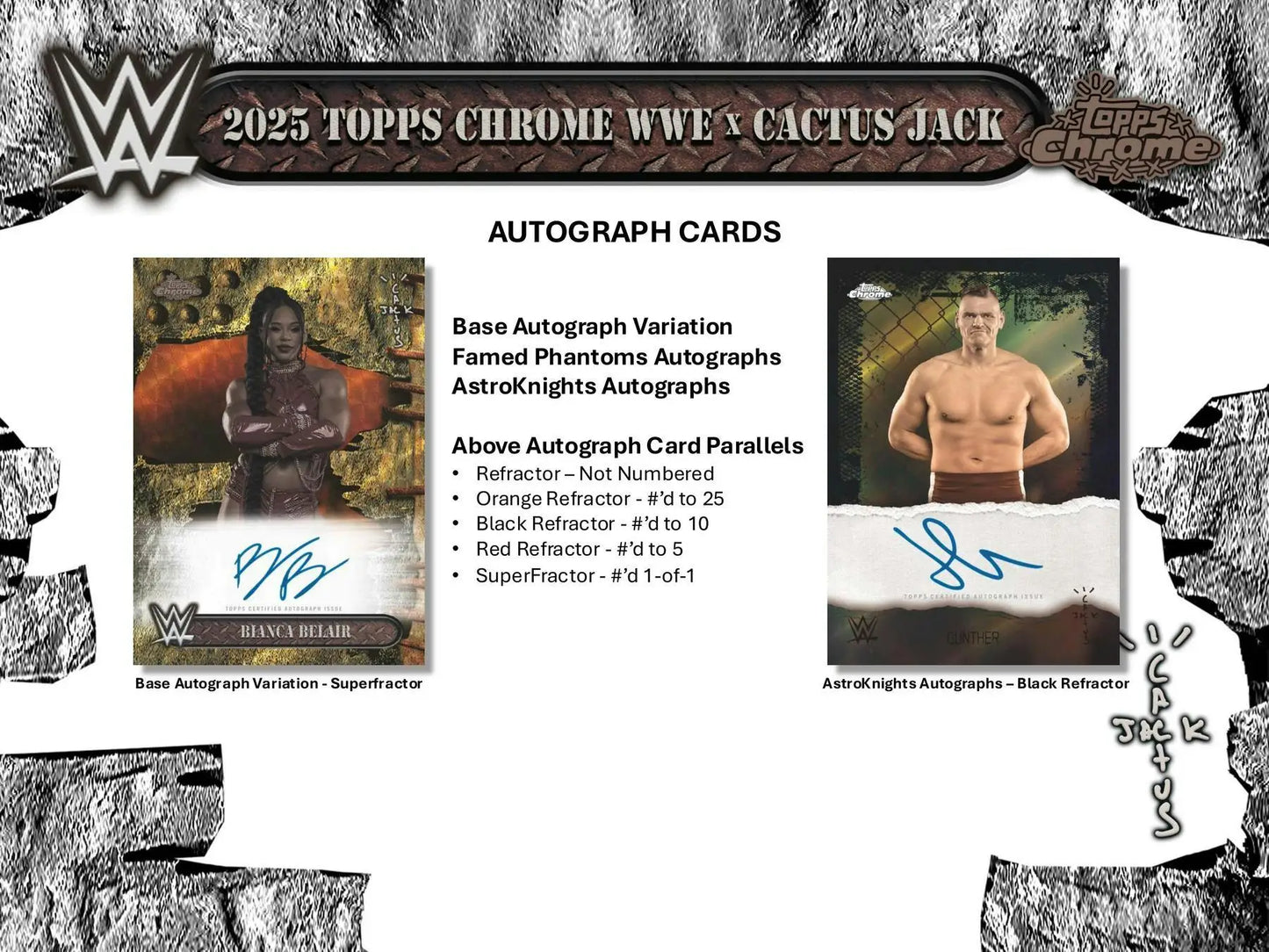 2025 Topps Chrome WWE x Cactus Jack Hobby Box | Columbia Sports Cards - Sports Card Hobby Boxes