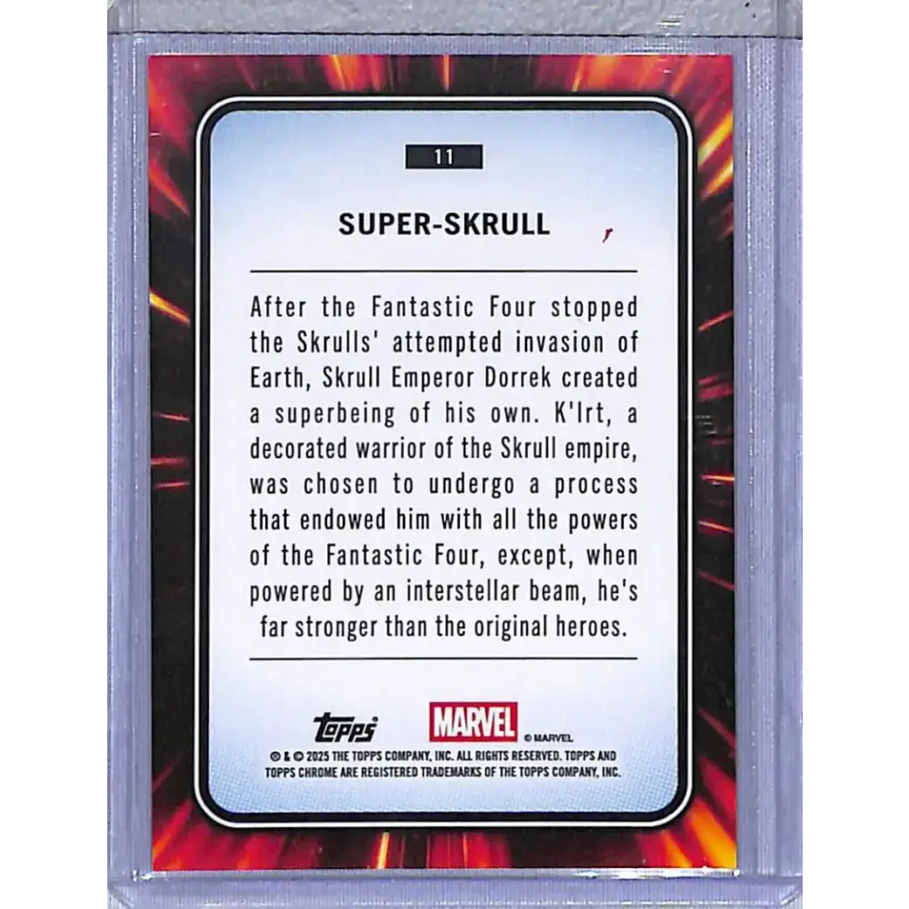 2025 Topps Chrome Yellow Lava #11 Super-Skrull NM-MT - Marvel Card Single