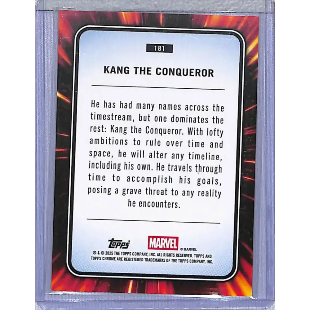2025 Topps Chrome Yellow Lava #181 Kang The Conqueror NM-MT - Marvel Card Single