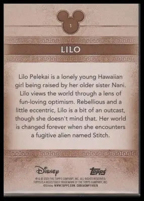 2025 Topps Disney Mint Lilo #1 Bronze Base Lilo & Stitch - Non-Sports Card Single