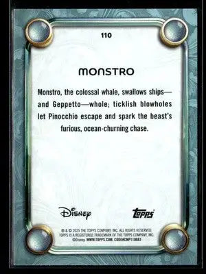 2025 Topps Disney Wonder #110 Monstro Tier 2 - Non-Sports Card Single