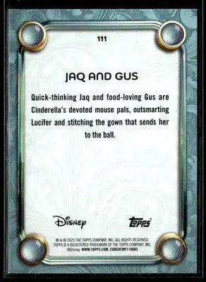 2025 Topps Disney Wonder #111 Jaq and Gus Tier 2 - Non-Sports Card Single
