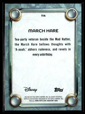 2025 Topps Disney Wonder #114 March Hare Tier 2 - Non-Sports Card Single