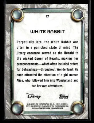 2025 Topps Disney Wonder #21 White Rabbit - Non-Sports Card Single