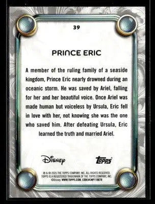 2025 Topps Disney Wonder #39 Prince Eric - Non-Sports Card Single