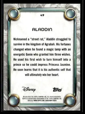 2025 Topps Disney Wonder #49 Aladdin - Non-Sports Card Single