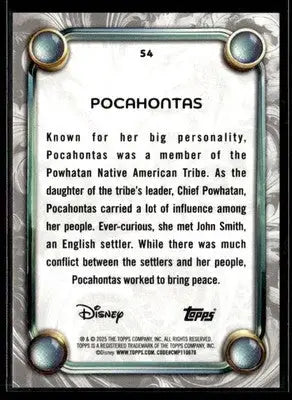 2025 Topps Disney Wonder #54 Pocahontas - Non-Sports Card Single