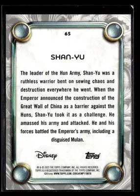 2025 Topps Disney Wonder #65 Shan-Yu - Non-Sports Card Single