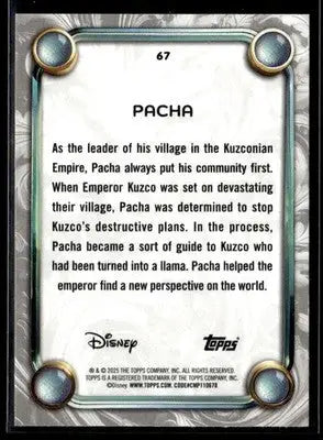2025 Topps Disney Wonder #67 Pacha - Non-Sports Card Single