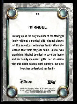 2025 Topps Disney Wonder #94 Mirabel - Non-Sports Card Single