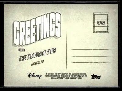 2025 Topps Disney Wonder #GF-22 The Temple of Zeus Greetings From FoilFractor - Non-Sports Card Single