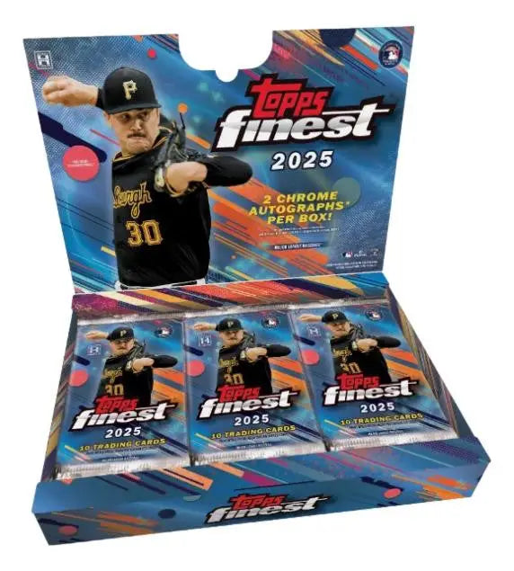 2025 Topps Finest Baseball Hobby Box with top-rated base cards and collectible topps finest cards