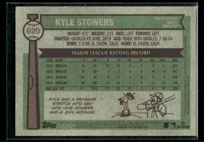 2025 Topps Heritage Kyle Stowers #620 Miami Marlins