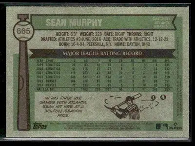 2025 Topps Heritage Sean Murphy #665 Atlanta Braves