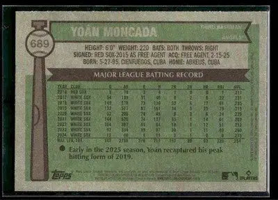 2025 Topps Heritage Yoán Moncada #689 Los Angeles Angels