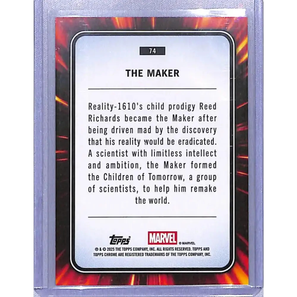 2025 Topps Marvel Chrome #74 The Maker NM-MT - Marvel Card Single