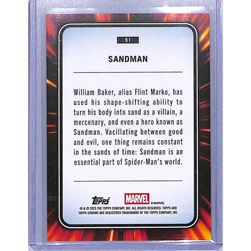 2025 Topps Marvel Chrome #91 Sandman NM-MT - Marvel Card Single