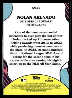 2025 Topps Nolan Arenado #SS-42 Summer Superstars St. Louis Cardinals - Baseball Card Single