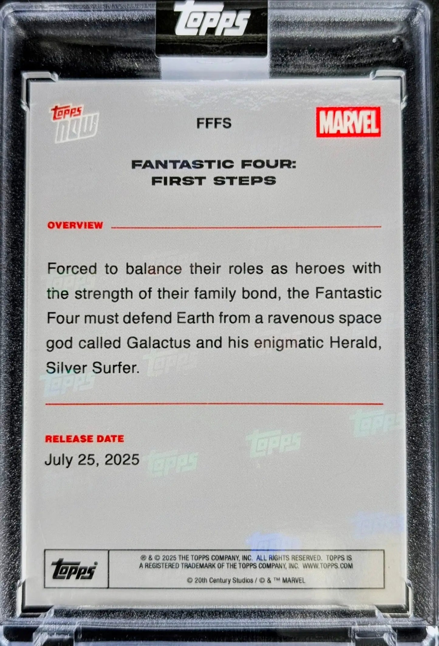 2025 Topps Now Marvel Fantastic Four: First Steps FFFS - Marvel Card Single