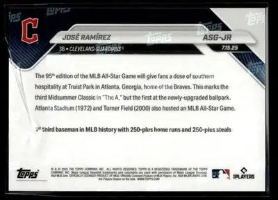 2025 Topps Now MLB All-Star Game #ASG-JR Jose Ramirez