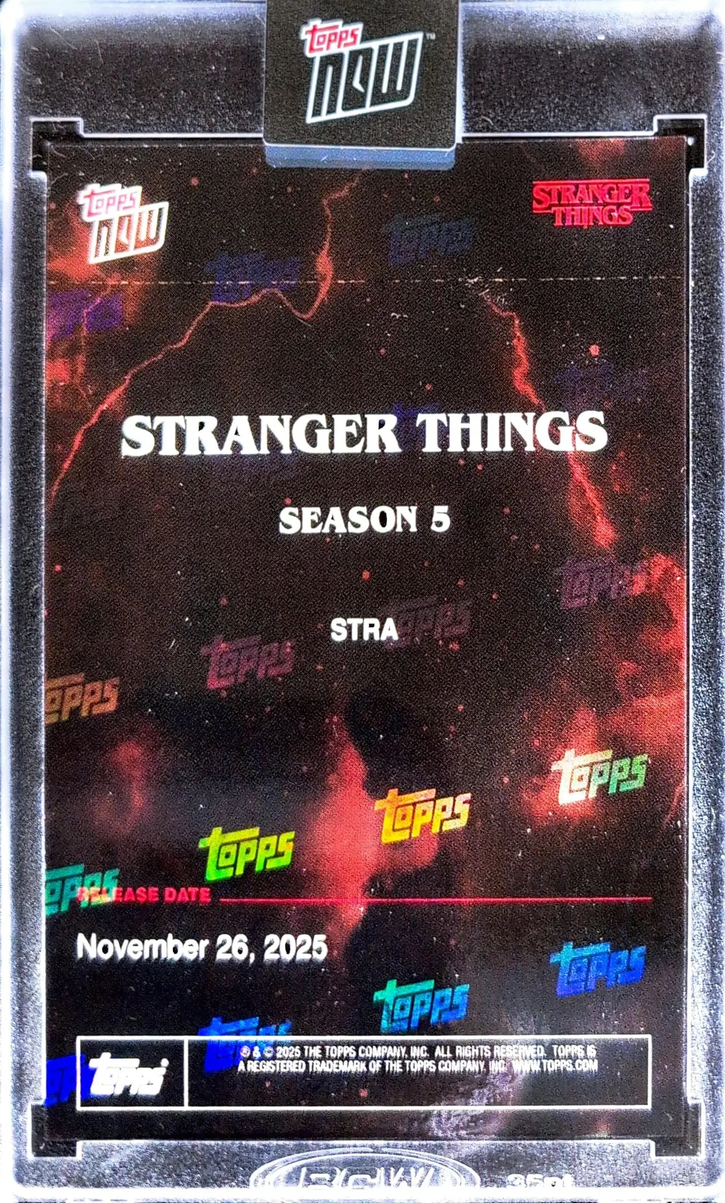 2025 Topps NOW Stranger Things Season 5 Card STRA PR: 128816 - Non-Sport Single