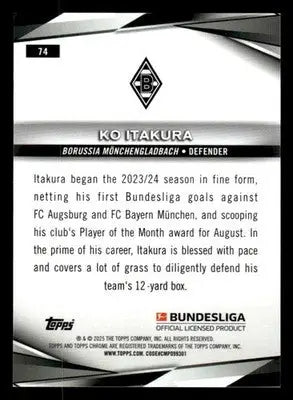 2025 Topps Sapphire Edition Bundesliga #74 Ko Itakura - Soccer Card Single
