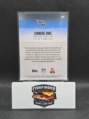 2025 Topps Signature Class Red & Black Chimere Dike #182 Titans - Football Card Single