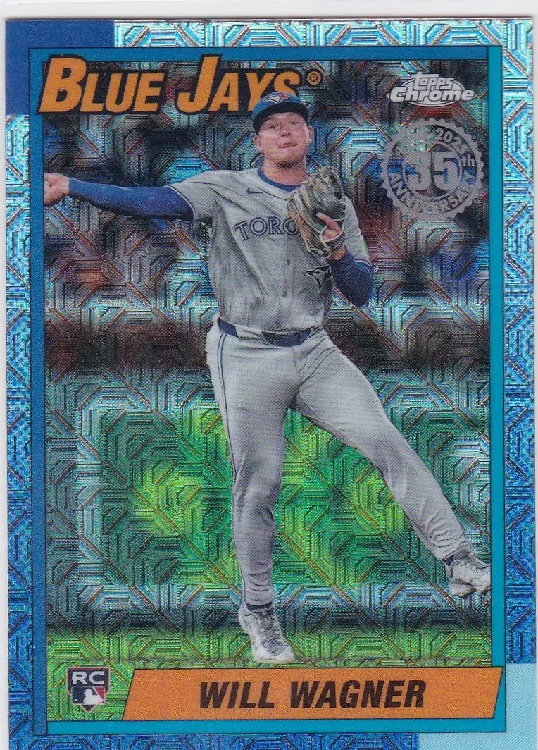 Baseball trading card featuring Will Wagner from 2025 Topps Silver Pack Mojo Blue Jays