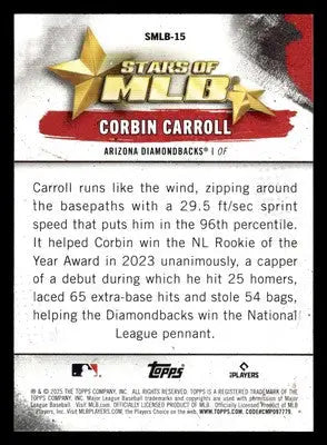 2025 Topps #SMLB-15 Corbin Carroll Stars of MLB - Baseball Card Single