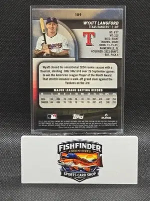2025 Topps Stadium Club - Wyatt Langford #189 Red Foil - Baseball Card Single